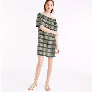 J.Crew Collection Off-the-Shoulder Dress Yarn-Dyed 100% Silk - Size 2